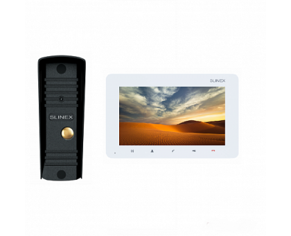 Комплект вызывная панель+видеодомофон Slinex ML-16HD+SM-07M (белый)