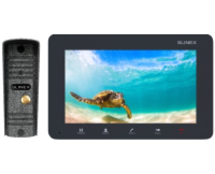 Комплект вызывная панель+видеодомофон Slinex ML-16HD+SM-07M (чёрный)