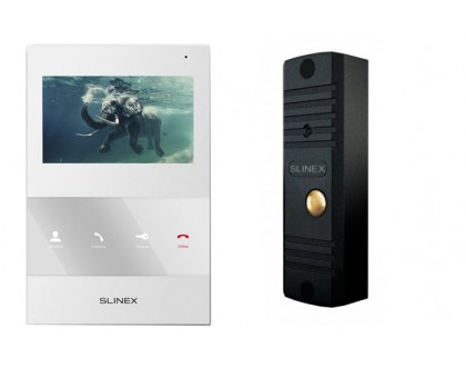 Комплект вызывная панель+видеодомофон Slinex ML-16HD+SQ-04 (белый)