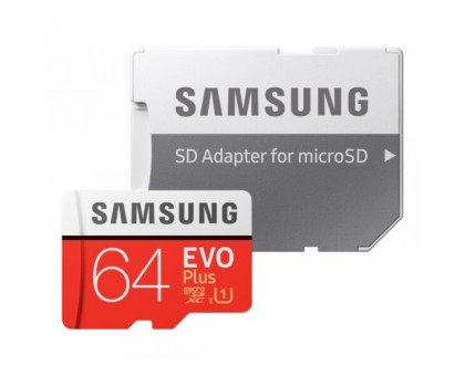 Карта памяти Samsung EVO Plus 2020 microSDXC 64GB (с адаптером)