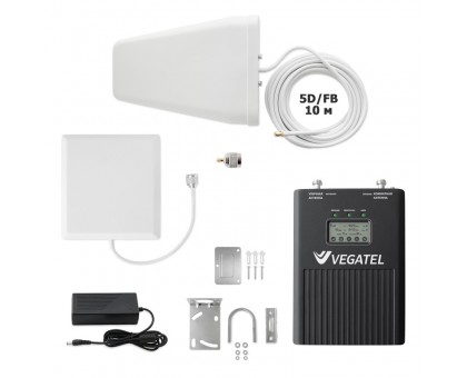 Комплект для усиления сигнала сотовой связи VEGATEL VT3-900L-kit (дом, LED)